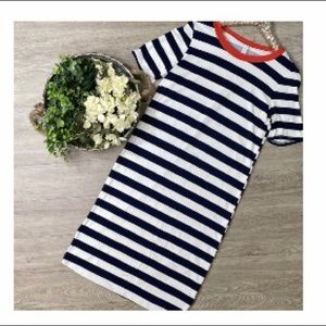 Striped Navy Shirt Dress | NWOT